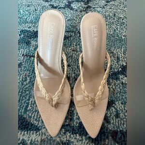 Cape Robbin Natural Braided Raffia Heels – Size 8 (New, No Box)